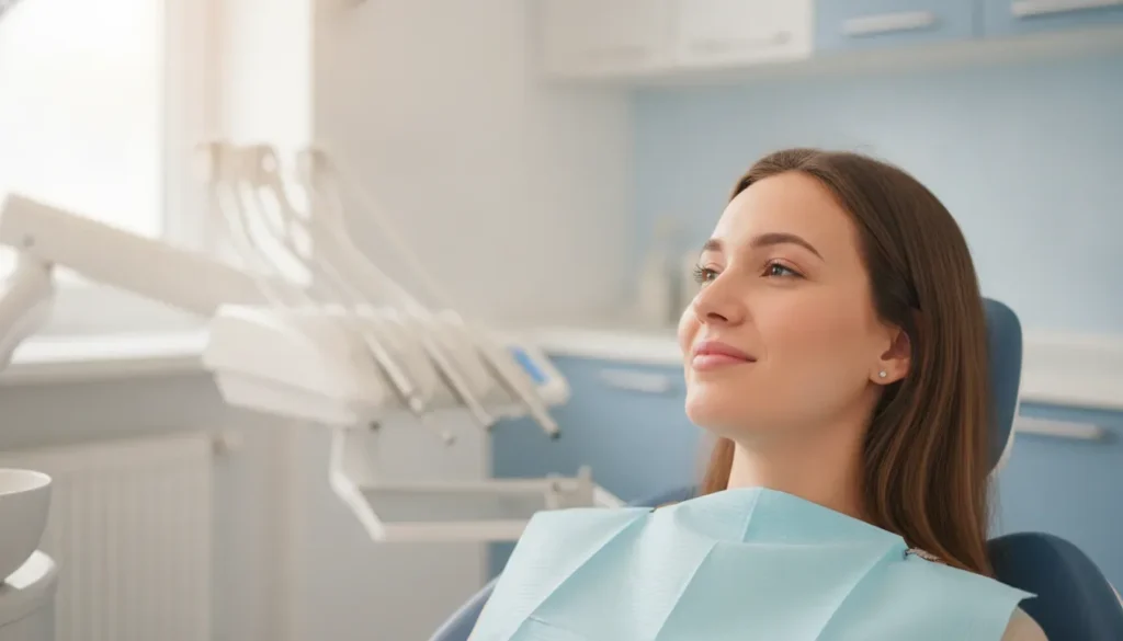 Still Hurting After a Root Canal - What That Usually Means 6 - Valley View Dental Woman sitting in a dental chair during a dental appointment